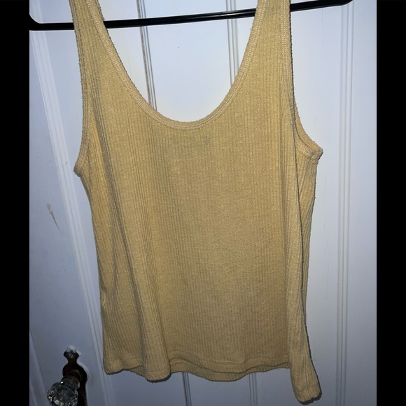 Abercrombie Yellow Ribbed Henley Tank Top - Picture 4 of 5